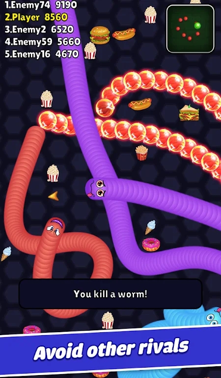 蠕蟲io滑蛇競(jìng)技場(chǎng)(Worm io: Slither snake arena)