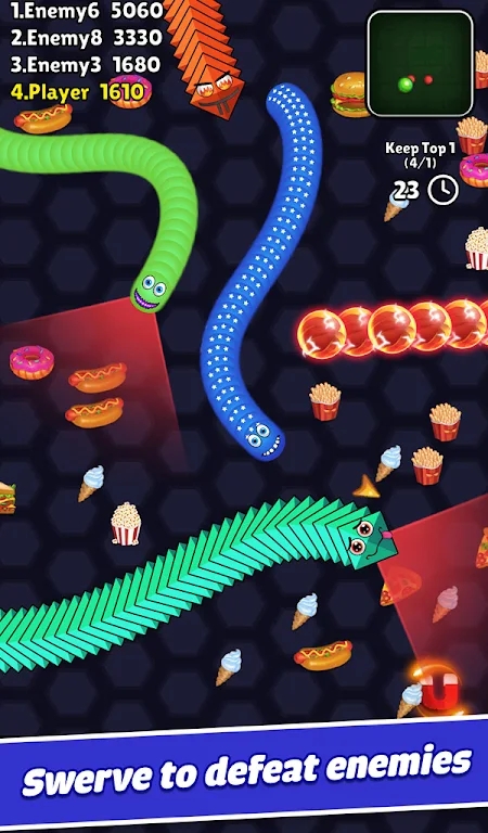 蠕蟲io滑蛇競(jìng)技場(chǎng)(Worm io: Slither snake arena)