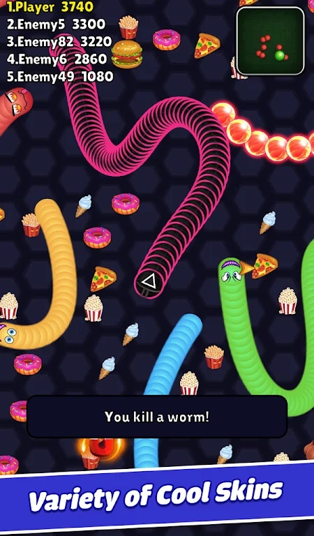 蠕蟲io滑蛇競(jìng)技場(chǎng)(Worm io: Slither snake arena)