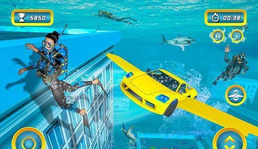 水下城市飛車(Underwater City Ultimate Flying)
