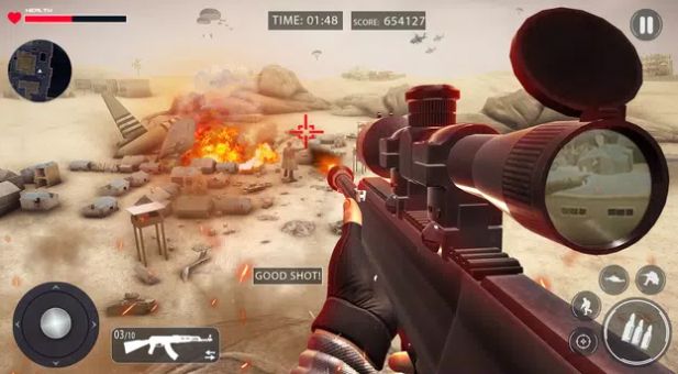 現(xiàn)代戰(zhàn)爭(zhēng)射擊突擊隊(duì)(WW2 Sniper Gun Simulator)