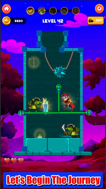 迷宫救援战士(Rescue Warrior Pin Puzzle game)