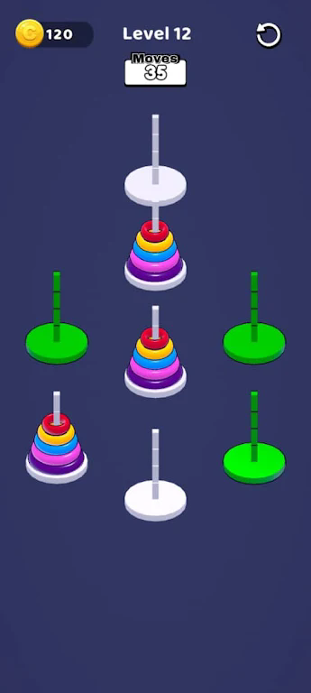 戒指尺寸堆叠分类(Ring Stack: Size Sorting)